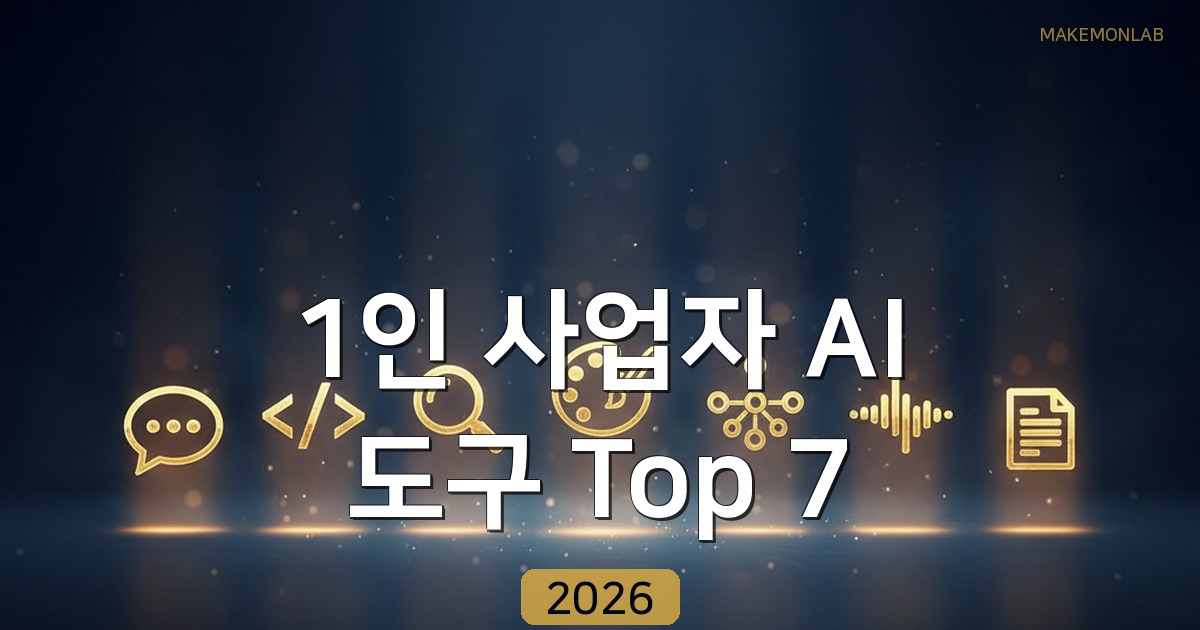 [AI] 2026 한국 1인 사업자가 진짜 쓰는 AI 도구 Top 7