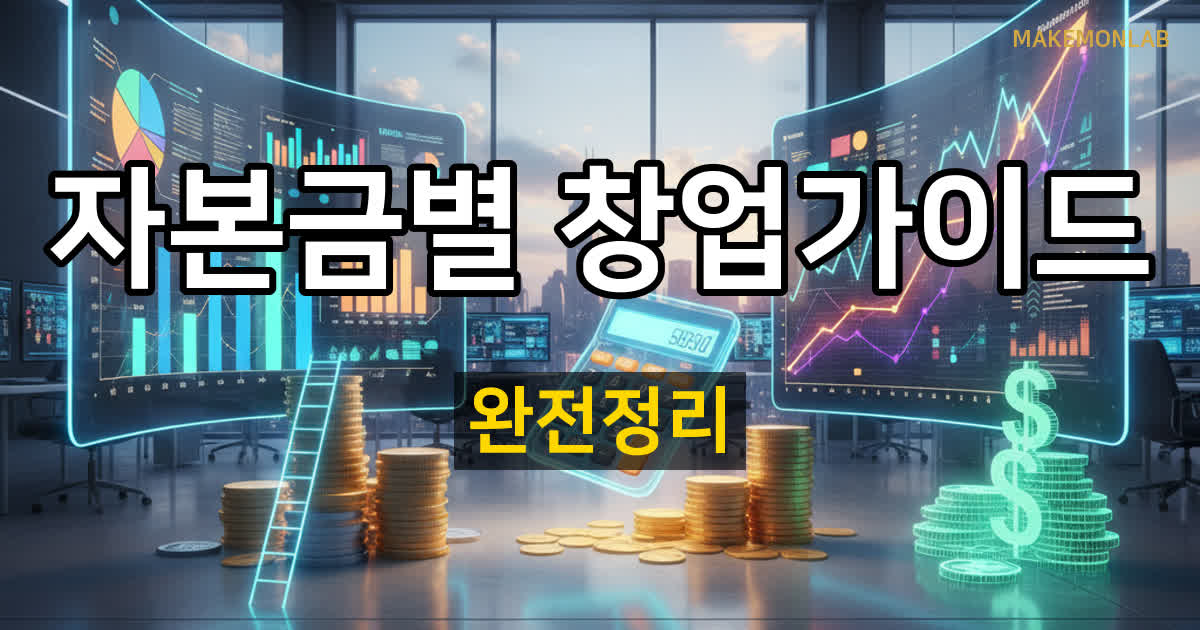 자본금별 창업 완전 정리 — 500만 원부터 1억까지 단계별 가이드