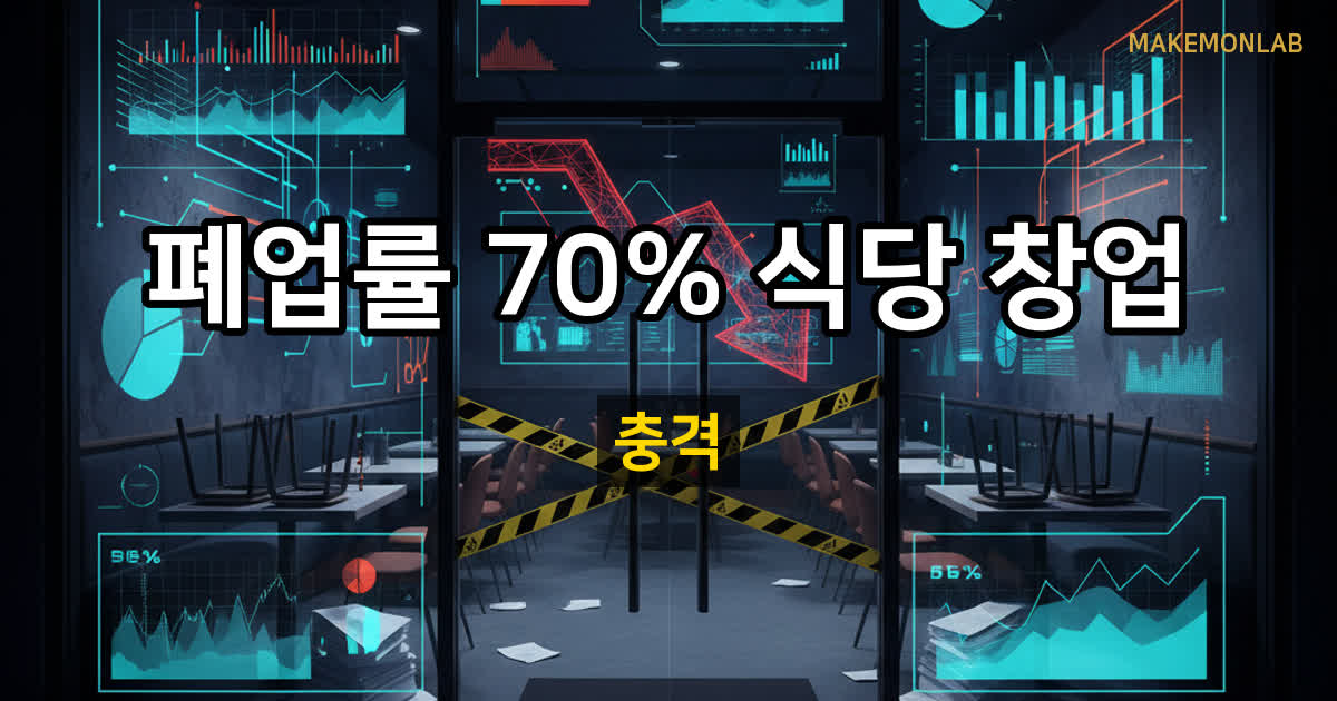 폐업률 70%의 현실 — 식당 창업 실패 사례에서 배우는 5가지 교훈