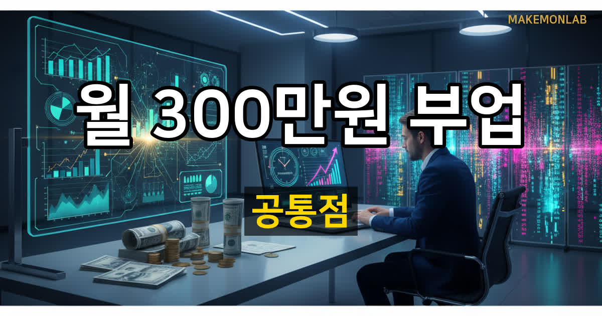 부업으로 월 300만 원 버는 사람들의 공통점 5가지